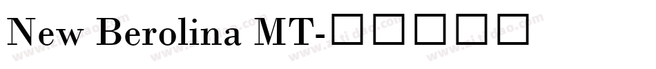 New Berolina MT字体转换